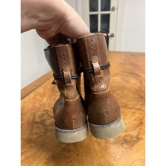 The North Face Women's US 6.5 Ballard Lace II Boots Combat Hike Brown Leather - Picture 5 of 10
